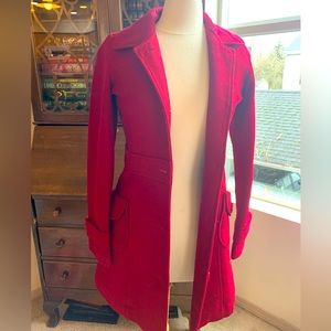 Red wool coat